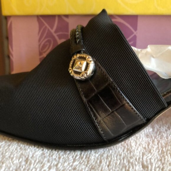 Vintage Brighton Black Heeled Mules - Picture 9 of 9